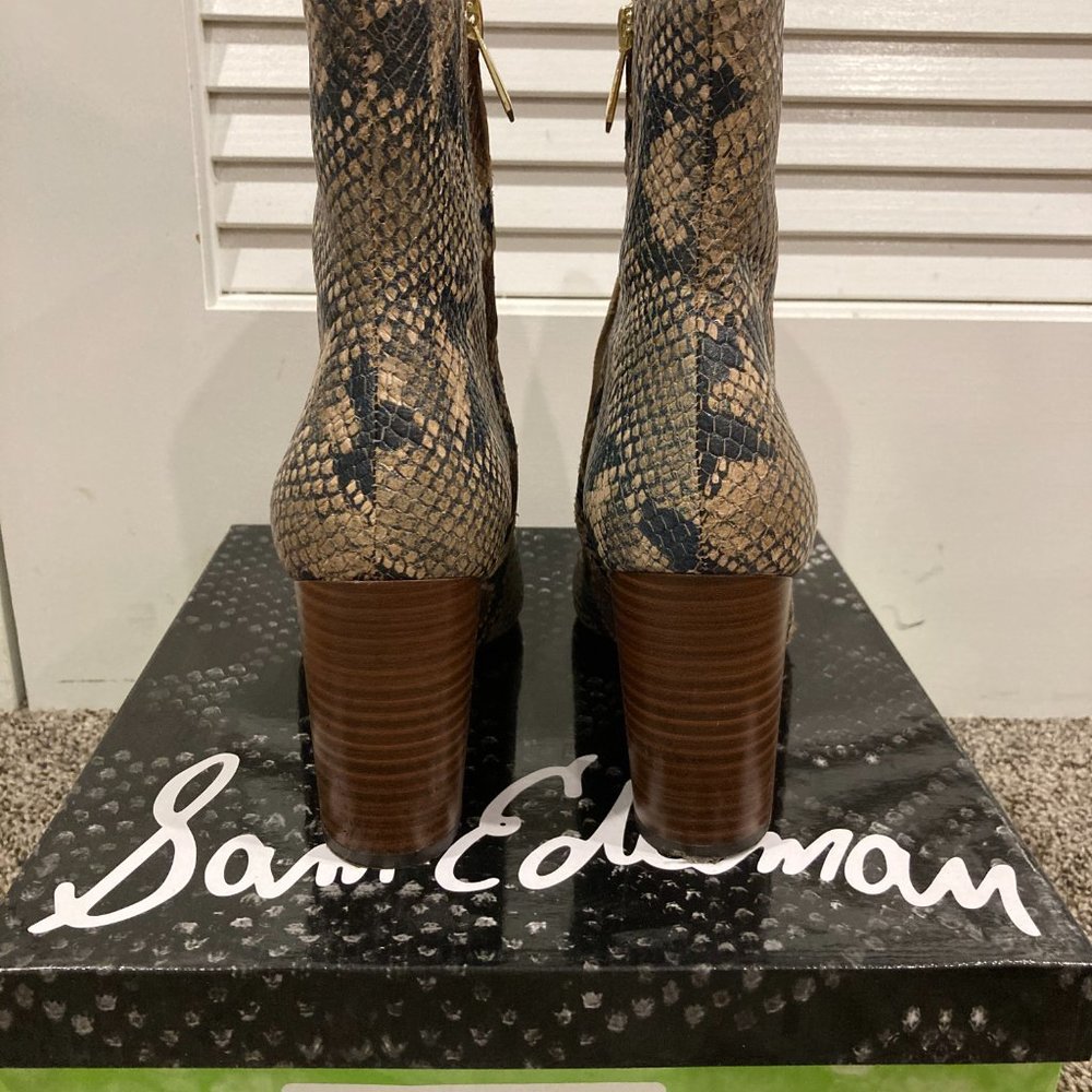 Sam Edelman - Corra Brown Snake Print Leather - Women Size 8.5 - Pre Owned - Picture 2 of 4